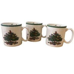 Spode Christmas Tree Coffee Cups Mugs Set of 3 S3324-A24 Holiday
